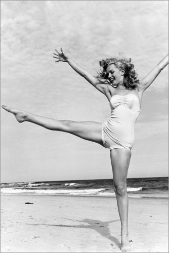Poster Marilyn sulla spiaggia