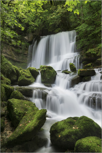 Poster Wasserfall am Felshang, Frankreich