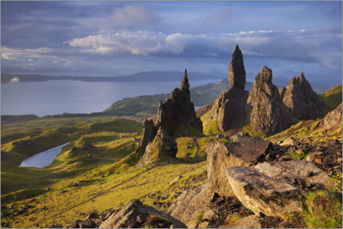 Poster Le Old Man of Storr sur l'île de Skye en Écosse