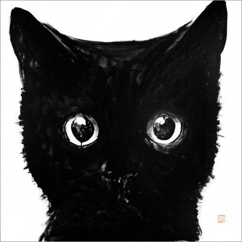 Poster Schwarze Katze