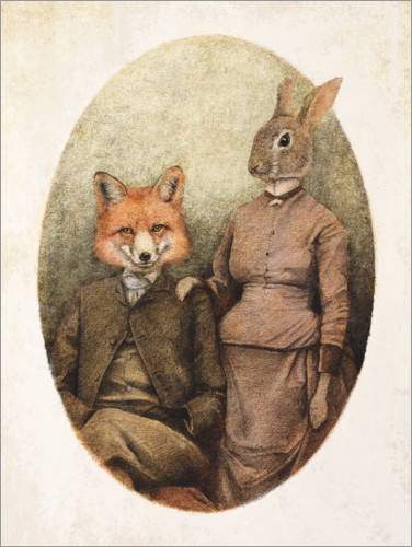 Poster Mr. Fox and Mrs. Rabbit