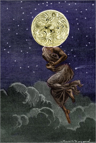 Poster Reise um den Mond