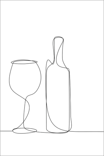 Poster Un verre de vin