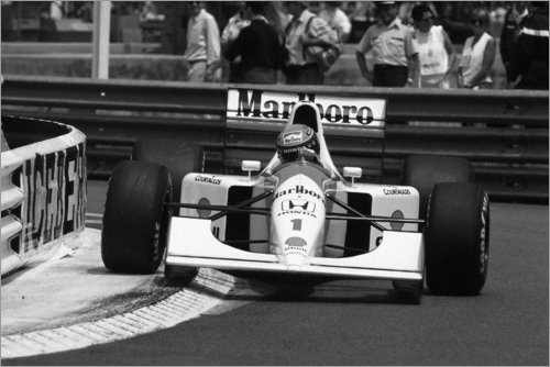 Poster Ayrton Senna, McLaren MP4/6B, Monaco Grand Prix 1992