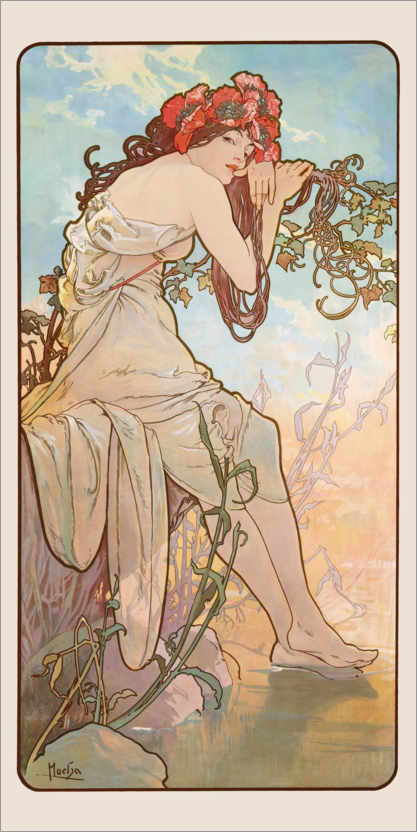 Poster Die Vier Jahreszeiten - Sommer, 1896
