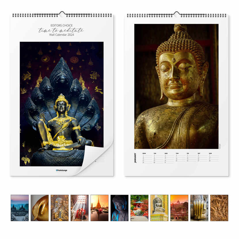 Wandkalender Buddha Kalender - Time to Meditate 2023
