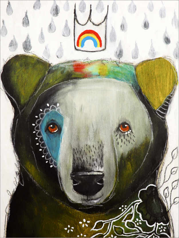 Poster Regenbogenbär