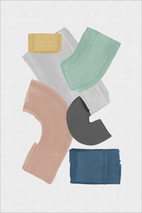 Poster Pastel Paint Blocks