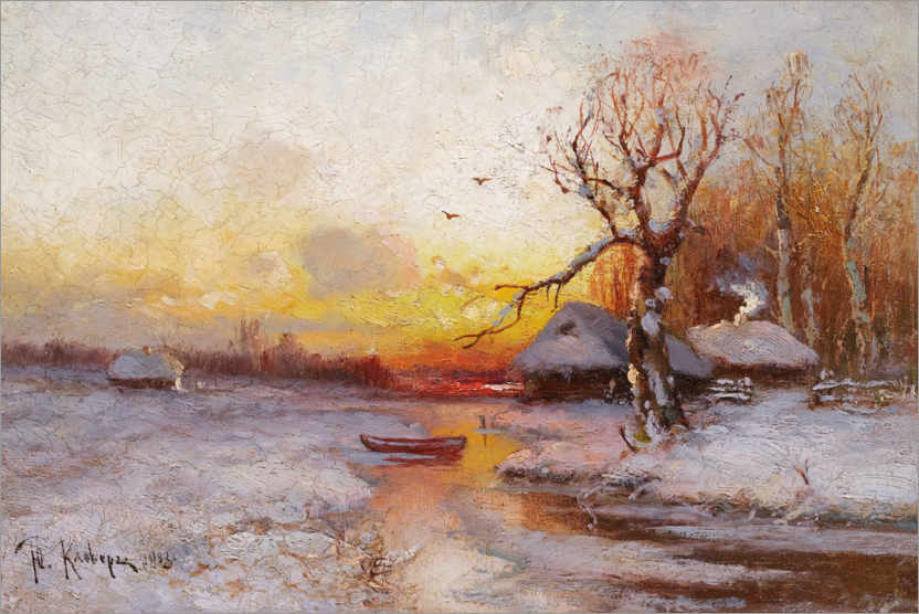 Poster Winter sunset