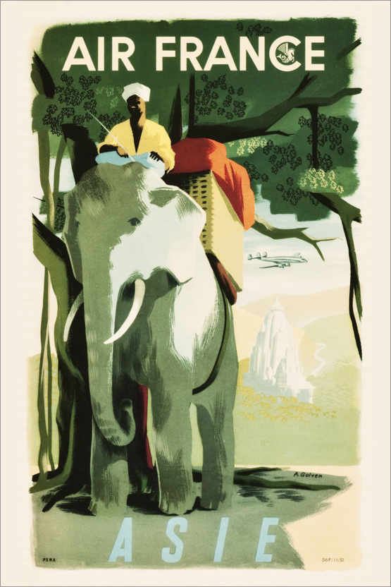 Póster Air France Asia
