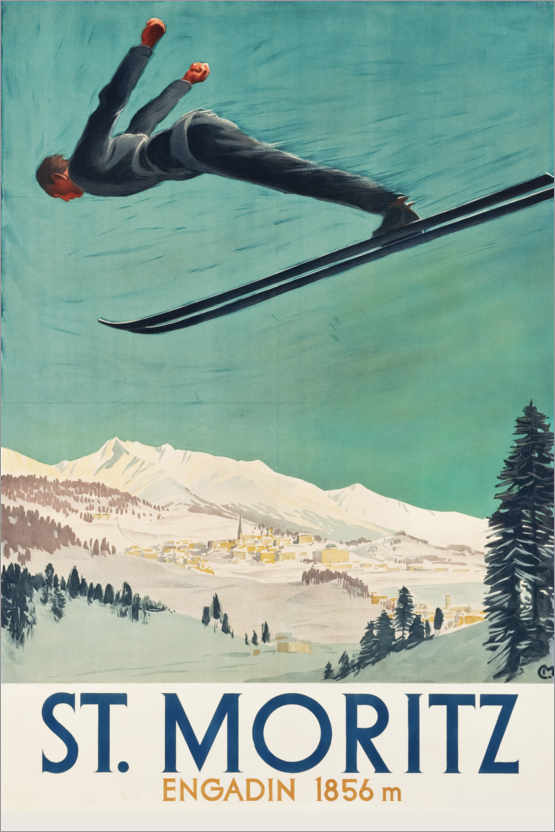Poster St. Moritz, Engadin
