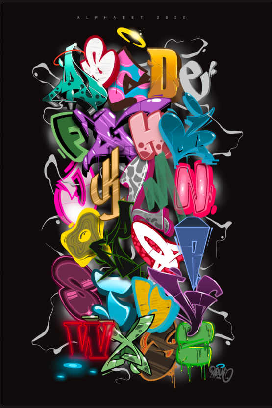 Poster Graffiti-Alphabet
