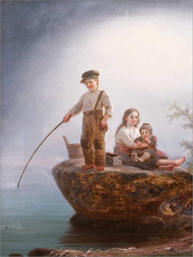 Plakat Children on the shore