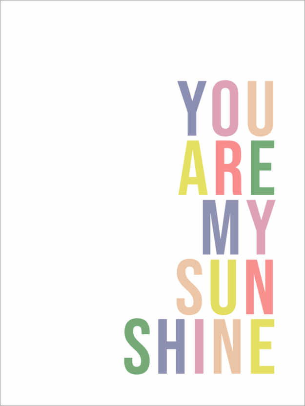 Plakat You are my sunshine