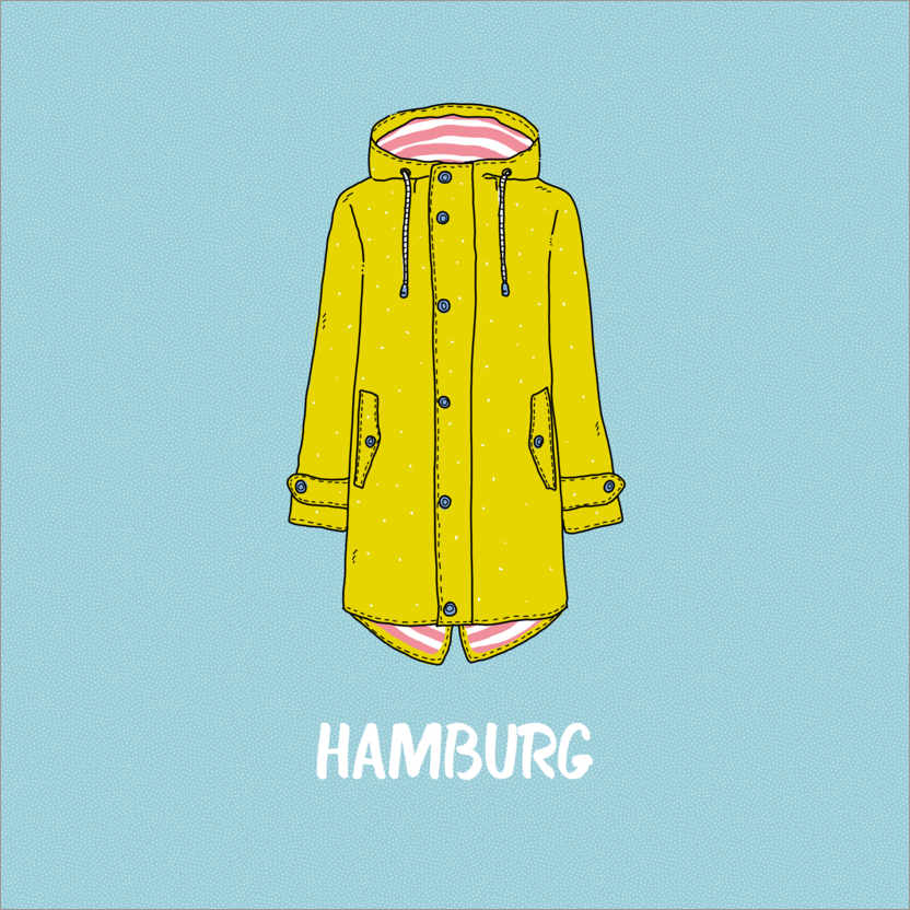 Poster Hamburg rain cape