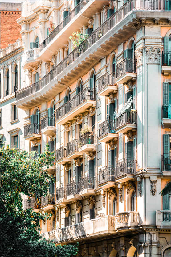 Poster Facades in Barcelona, Spain