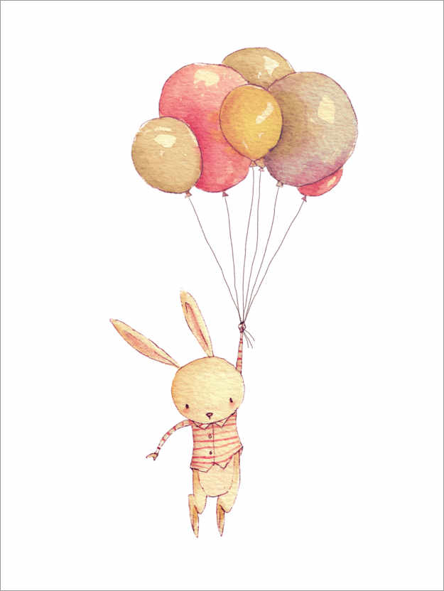 Poster Coniglietto volante
