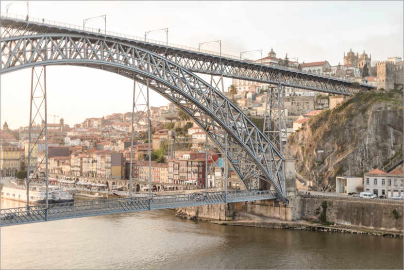 Plakat Most nad rzeką Douro w Porto