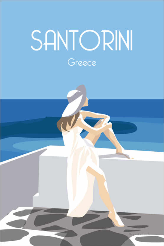 Plakat Santorini