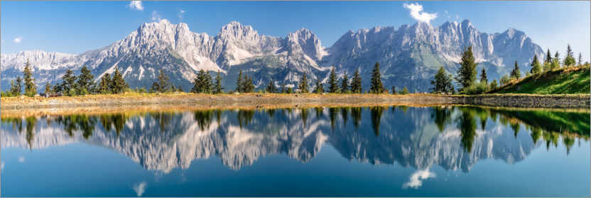 Poster Ausblick auf den Wilden Kaiser, Tirol