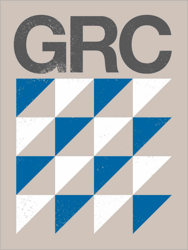 Poster Greece retro flag
