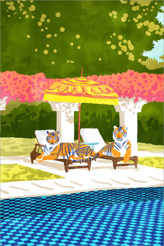 Poster Tigre de piscine