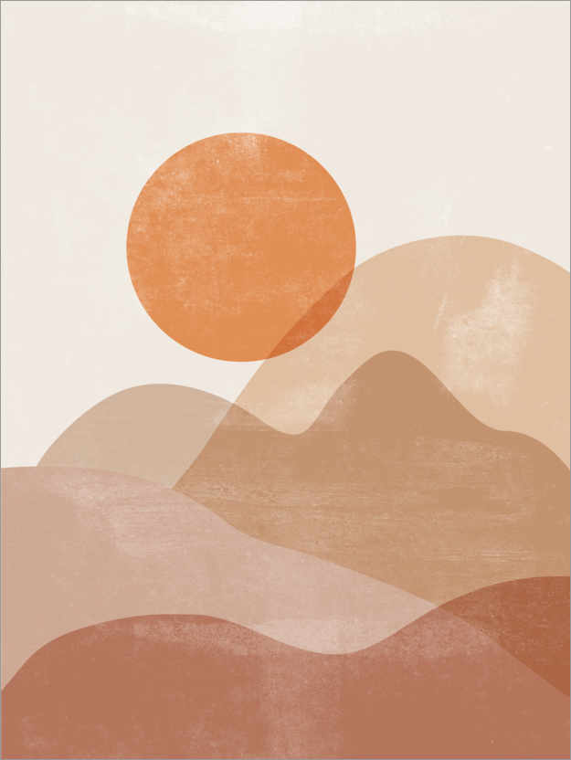 Plakat Wschód słońca w górach II