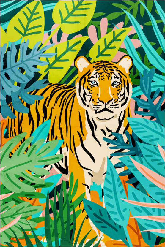 Póster Tigre en peligro de extinción