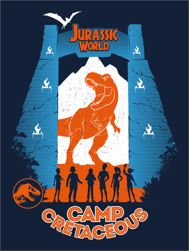 Póster Jurassic World: Campamento Cretácico (inglés)