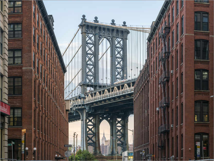Poster Pont de Manhattan à New York