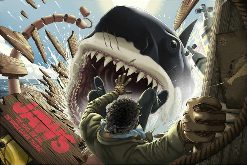 Poster Les Dents de la mer - Attaque de requin