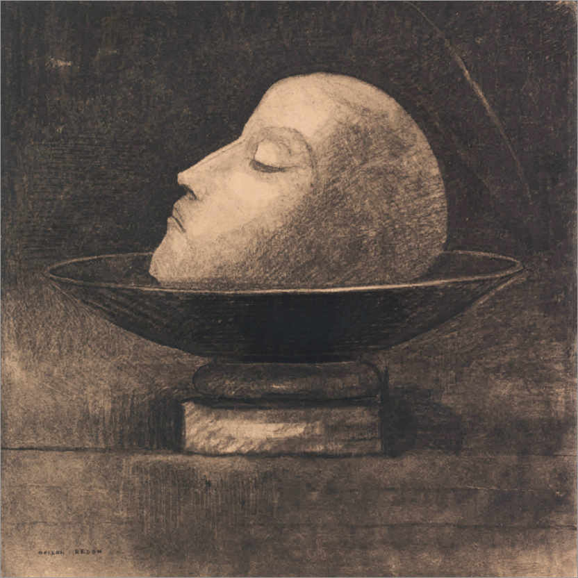 Plakat Head of a martyr on a plate