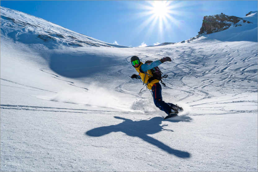 Plakat Snowboarder with splitboard