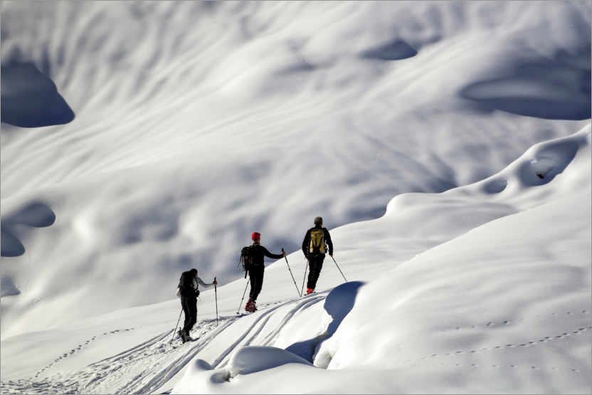 Poster Verschneite Bergwelt, Aostatal