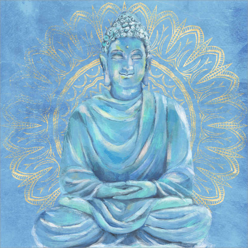 Plakat Buddha in blue