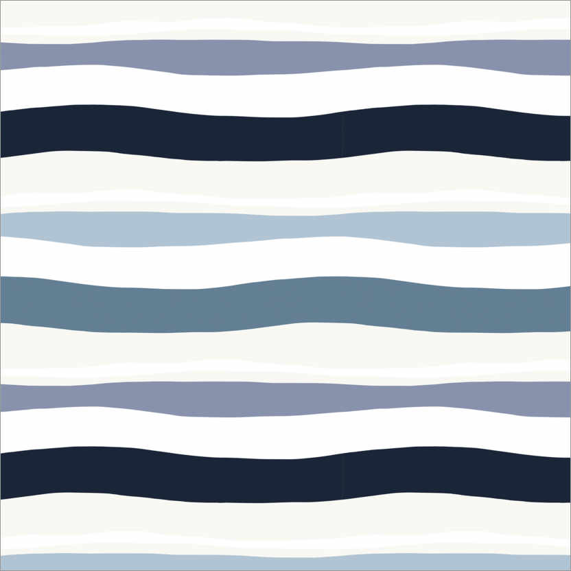 Poster Blaue Wellen II