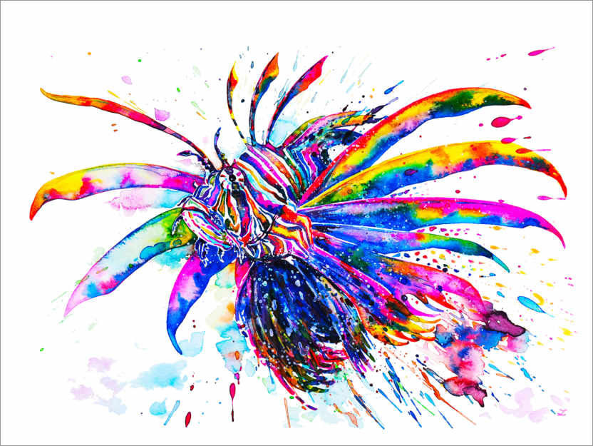 Poster Pesce leone arcobaleno