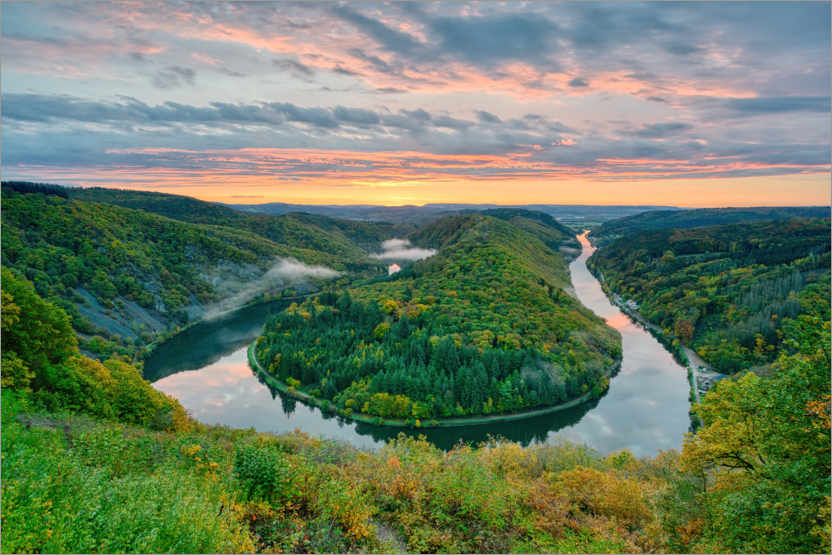 Poster Saar loop in autunno