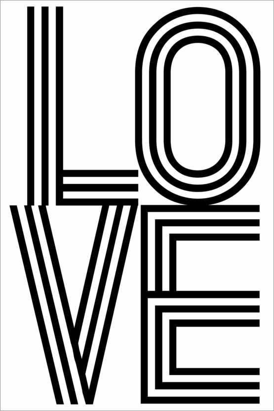 Poster Love, bianco