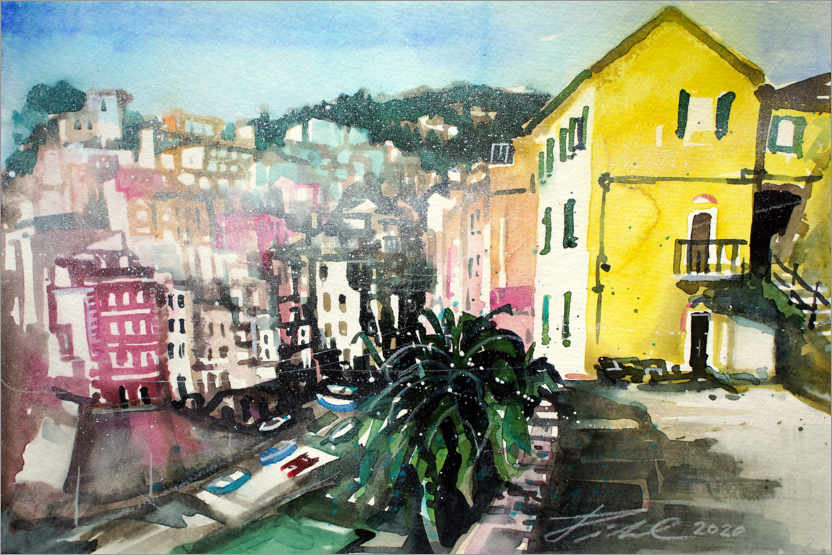 Póster Cinque Terre, Rio Maggiore