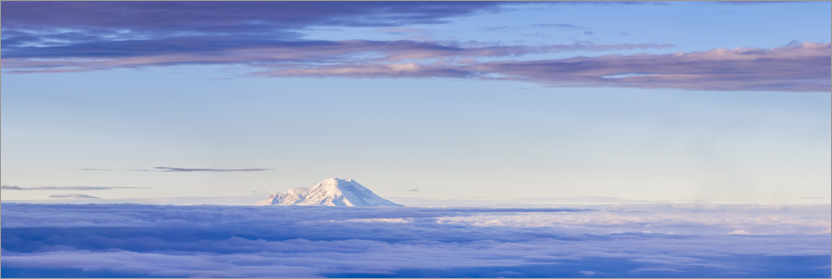 Póster Volcán Chimborazo sobre las nubes