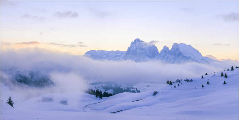 Póster Langkofel y Plattkofel del Alpe di Siusi