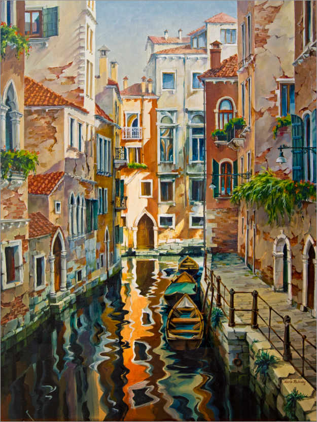 Poster Sunny alley in Venice