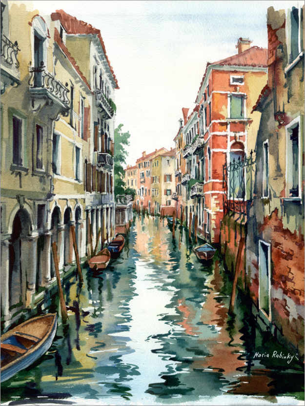Póster Canal veneciano