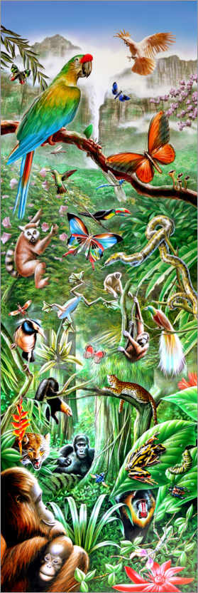Póster Panorama de la selva