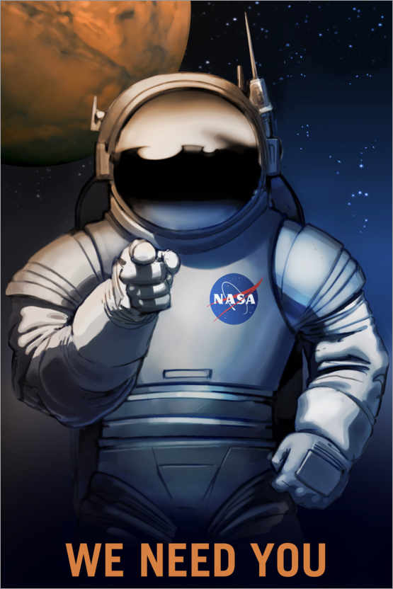 Poster Recrutement Mars Explorer