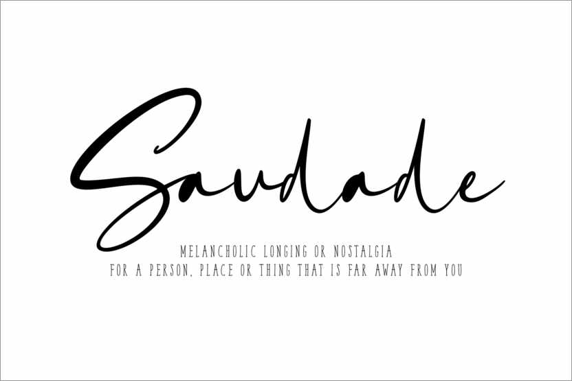 Saudade English Print By Ohkimiko Posterlounge