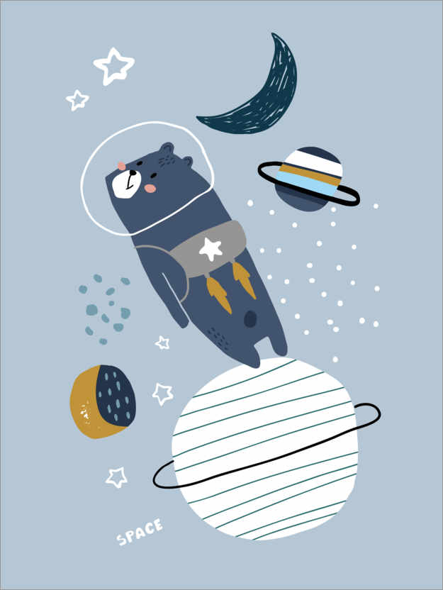 Poster Ours astronaute