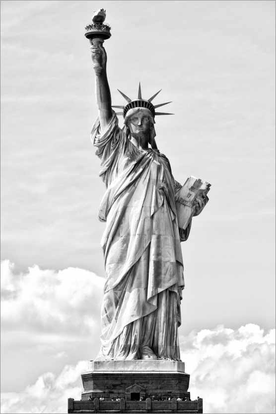 Poster Manhattan noir - Statue de la Liberté