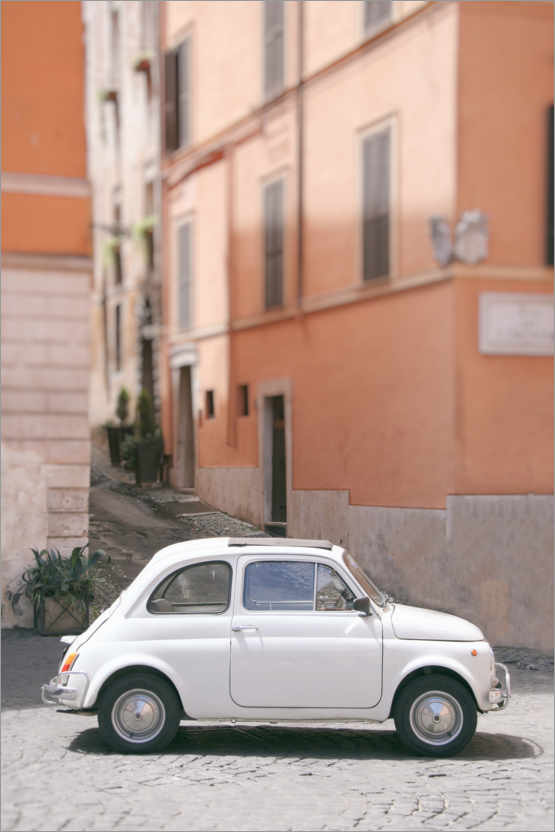 Poster Holidays in Italy - Vintage Cars in Rome